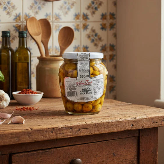 🎁 Aglio Marinato Piccante in Olio di Semi di Girasole 580ml (50% off)