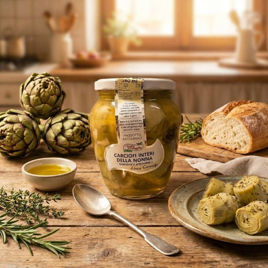 Carciofi Interi della Nonna in Olio di Semi di Girasole vasetto da 580ml