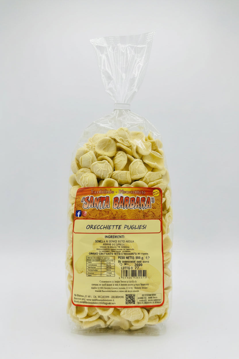 Orecchiette di Semola di Grano Duro - Pasta Artigianale Pugliese 500g