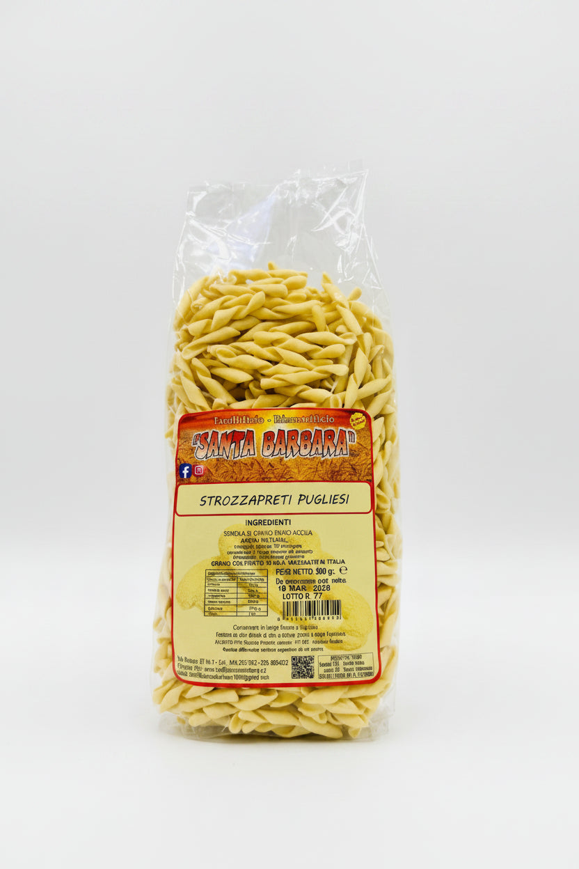 Strozzapreti di Semola di Grano Duro - Pasta Artigianale Pugliese 500g