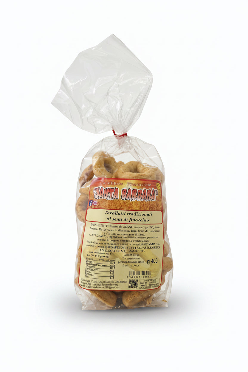 Tarallotti Tradizionali ai Semi di Finocchio Scaldatelli Pugliesi 400g