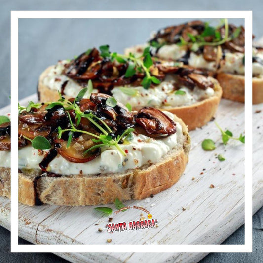 Bruschette e funghi sott'olio - Tarallificio Santa Barbara SRL