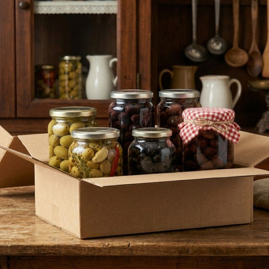 Box risparmio 4 varianti di olive pugliesi - Tarallificio Santa Barbara