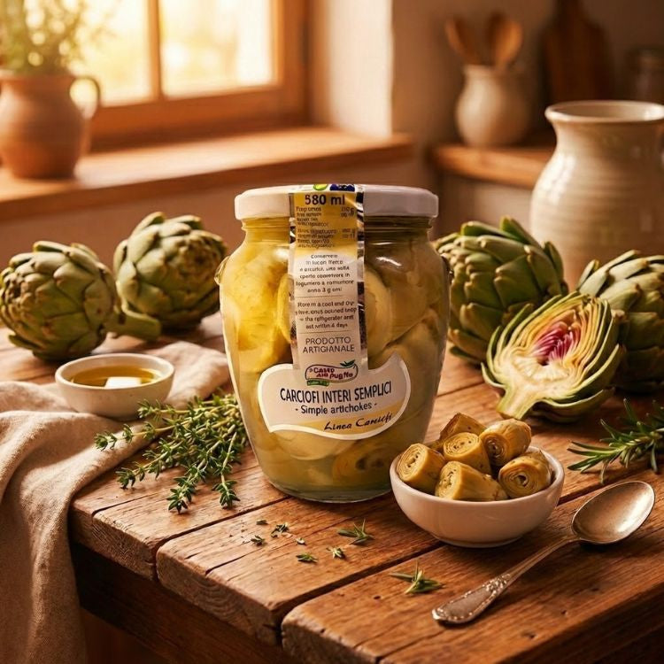 Carciofi Interi Semplici in Olio di Semi di Girasole vasetto da 580ml