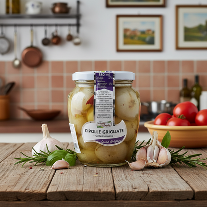 Cipolle Grigliate in Olio di Semi di Girasole vasetto da 580ml