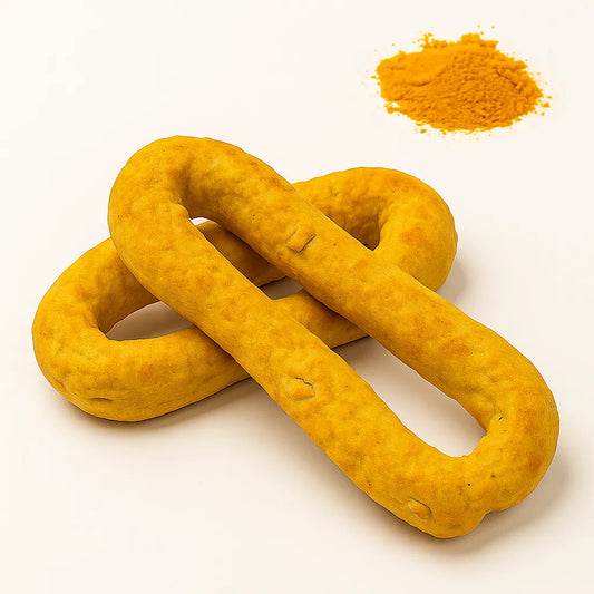 Gusto Curcuma Taralli Scaldatelli Pugliesi 400g con Olio EVO-Tarallificio Santa Barbara SRL