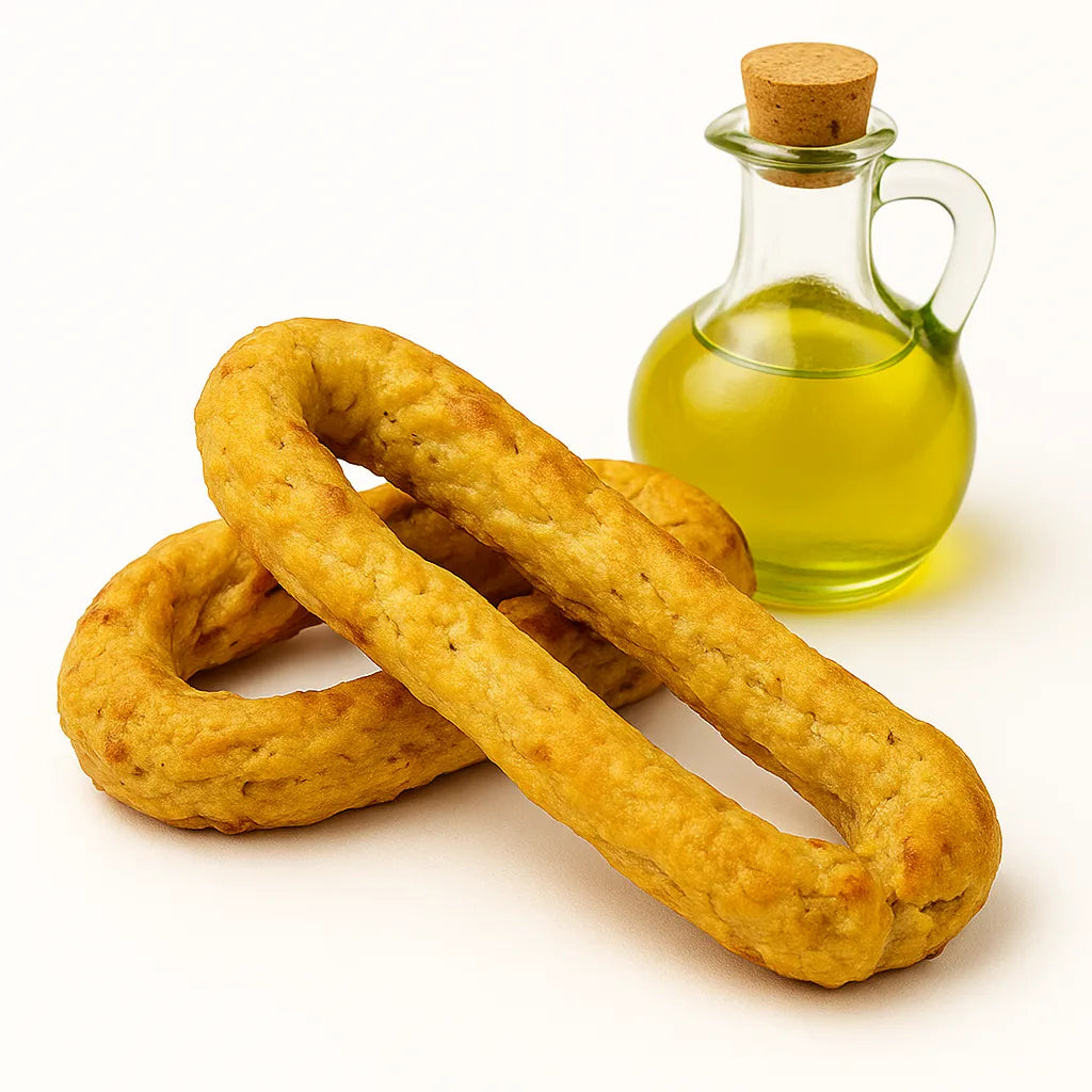 Gusto Olio d'Oliva Taralli Scaldatelli Pugliesi 400g-Tarallificio Santa Barbara SRL