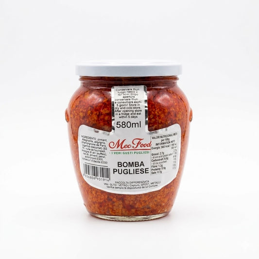 Bomba Pugliese Crema Tipica Spalmabile in Olio di Semi di Girasole vasetto da 580ml