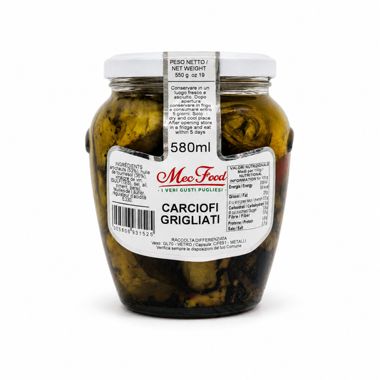 Carciofi Grigliati in Olio di Semi di Girasole vasetto da 580ml