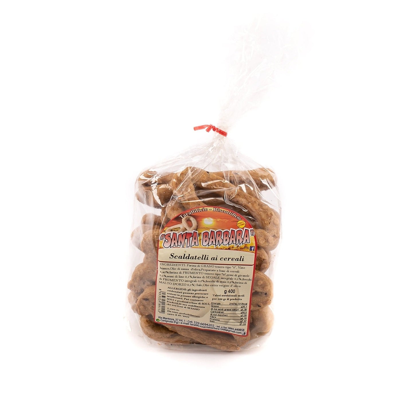 400g Taralli Scaldatelli Pugliesi Gusto Cereali - Tarallificio Santa Barbara SRL