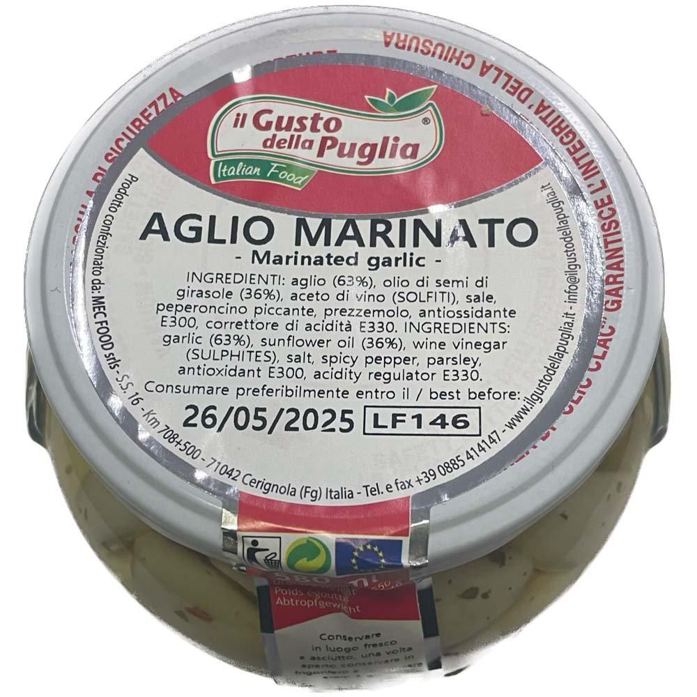 Aglio Marinato in Olio di Semi di Girasole vasetto da 580ml