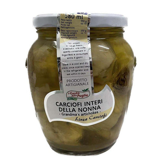 Carciofi Interi della Nonna in Olio di Semi di Girasole vasetto da 580ml