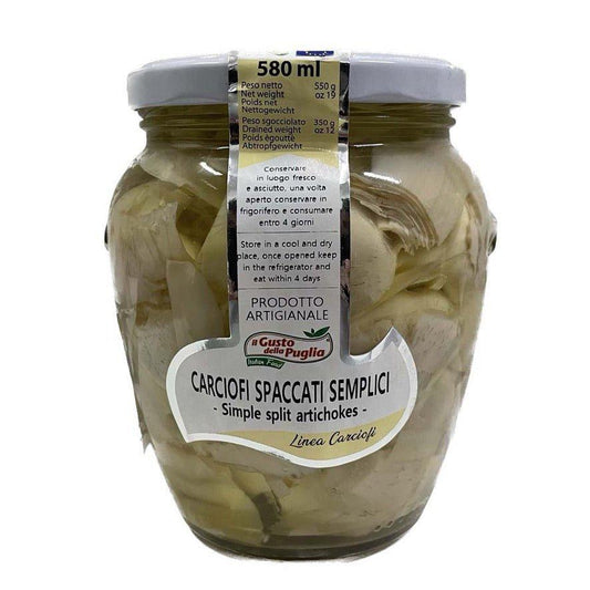 Carciofi Spaccati Semplici in Olio di Semi di Girasole vasetto da 580ml