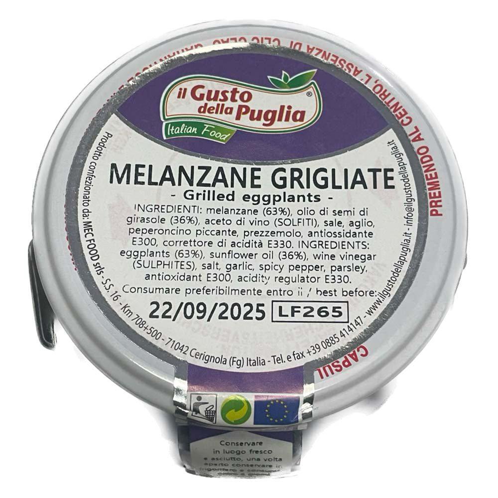 Melanzane Grigliate in Olio di Semi di Girasole vasetto da 580ml