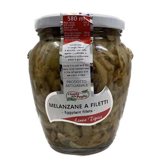 Melanzane a Filetti in Olio di Semi di Girasole vasetto da 580ml