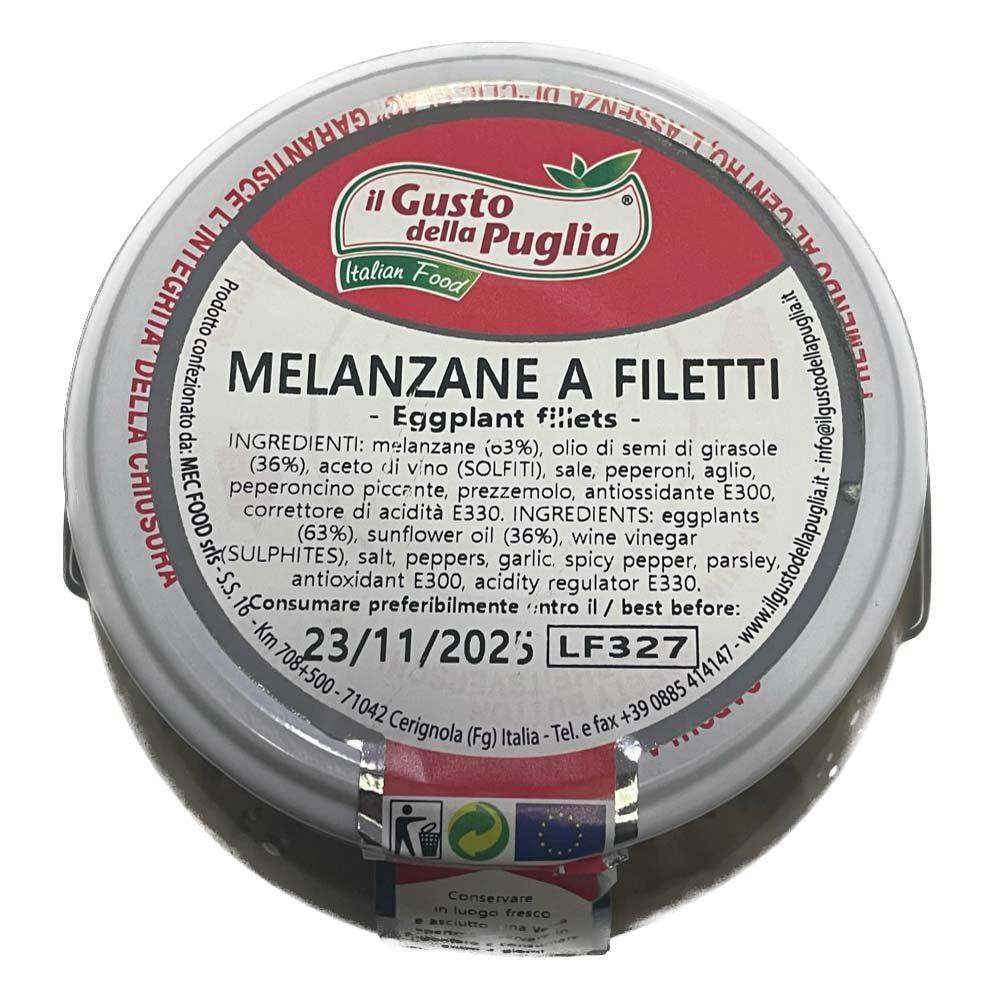 Melanzane a Filetti in Olio di Semi di Girasole vasetto da 580ml