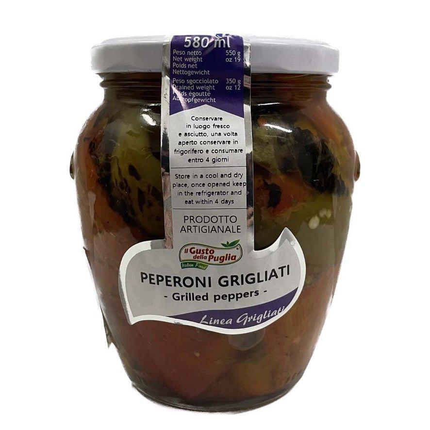 Peperoni Grigliati in Olio di Semi di Girasole vasetto da 580ml