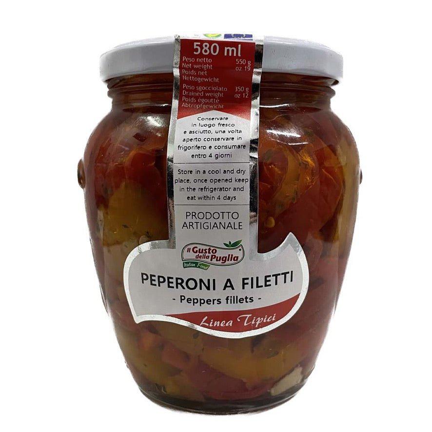 Peperoni a filetti in Olio di Semi di Girasole vasetto da 580ml