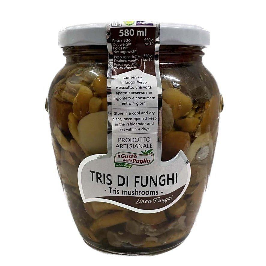 Tris di Funghi alla Pizzaiola in vasetto da 580ml