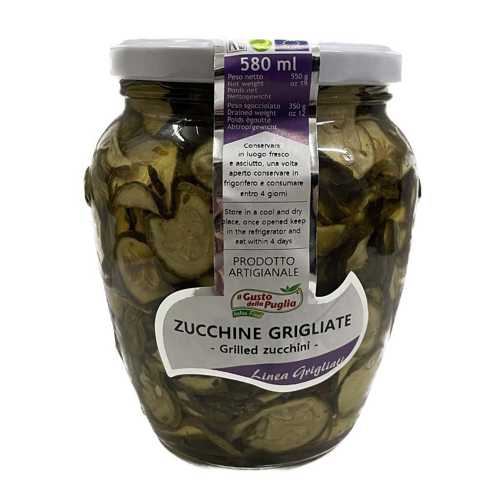 Zucchine grigliate in Olio di Semi di Girasole vasetto da 580ml